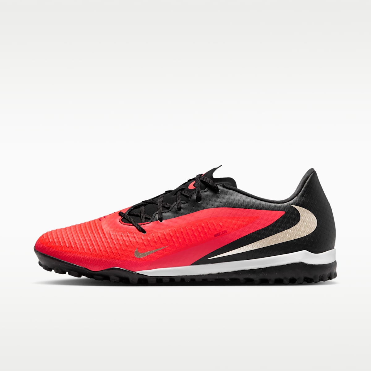 Women's Nike Phantom 6 Low Academy Turf Soccer Shoes - Bright Crimson/Black/Blur