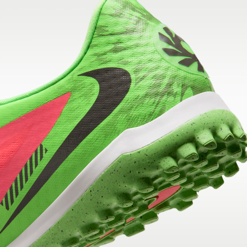 Nike Phantom 6 Low Academy "Erling Haaland" Turf Soccer Shoes - Hot Punch/Green Strike/Black - Image 8