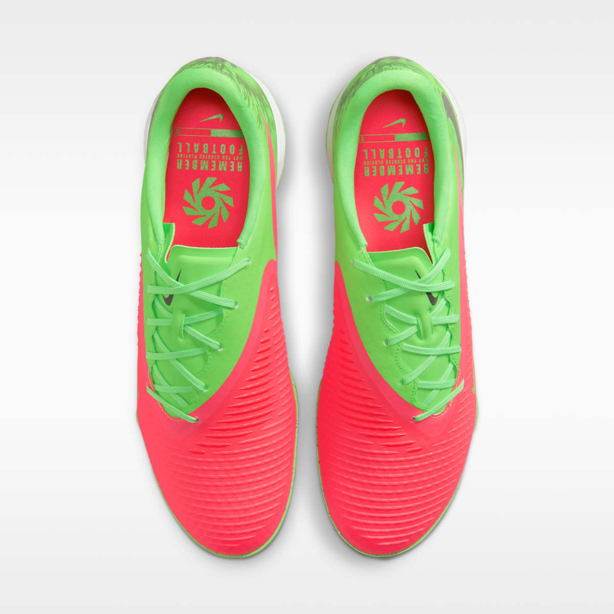 Nike Phantom 6 Low Academy "Erling Haaland" Turf Soccer Shoes - Hot Punch/Green Strike/Black - Image 4