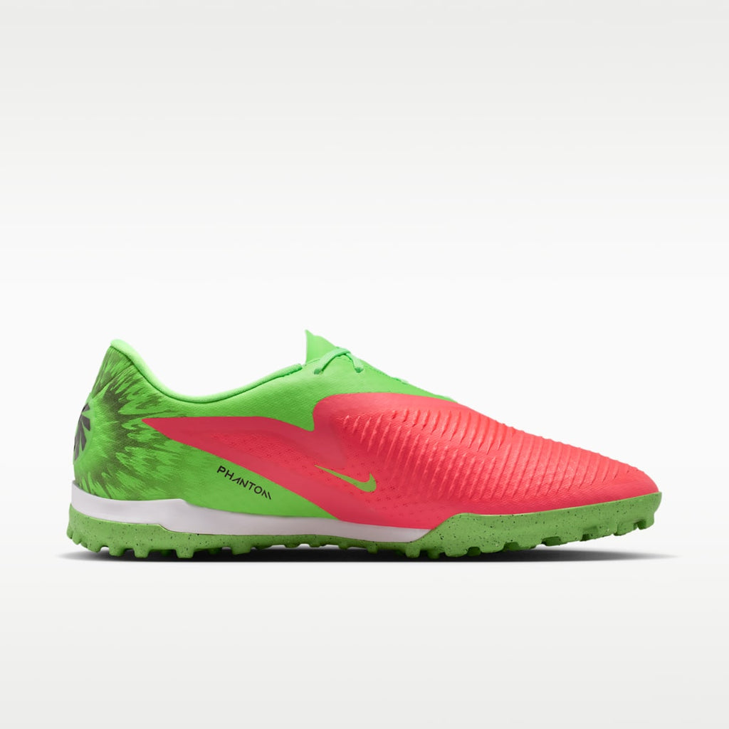Nike Phantom 6 Low Academy "Erling Haaland" Turf Soccer Shoes - Hot Punch/Green Strike/Black - Image 3