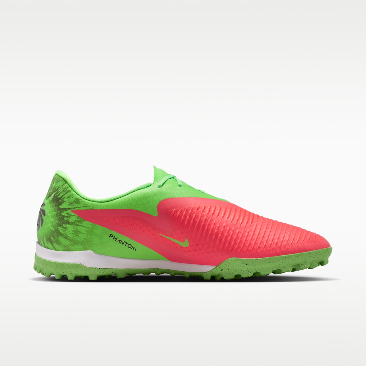 Nike Phantom 6 Low Academy "Erling Haaland" Turf Soccer Shoes - Hot Punch/Green Strike/Black - Image 3