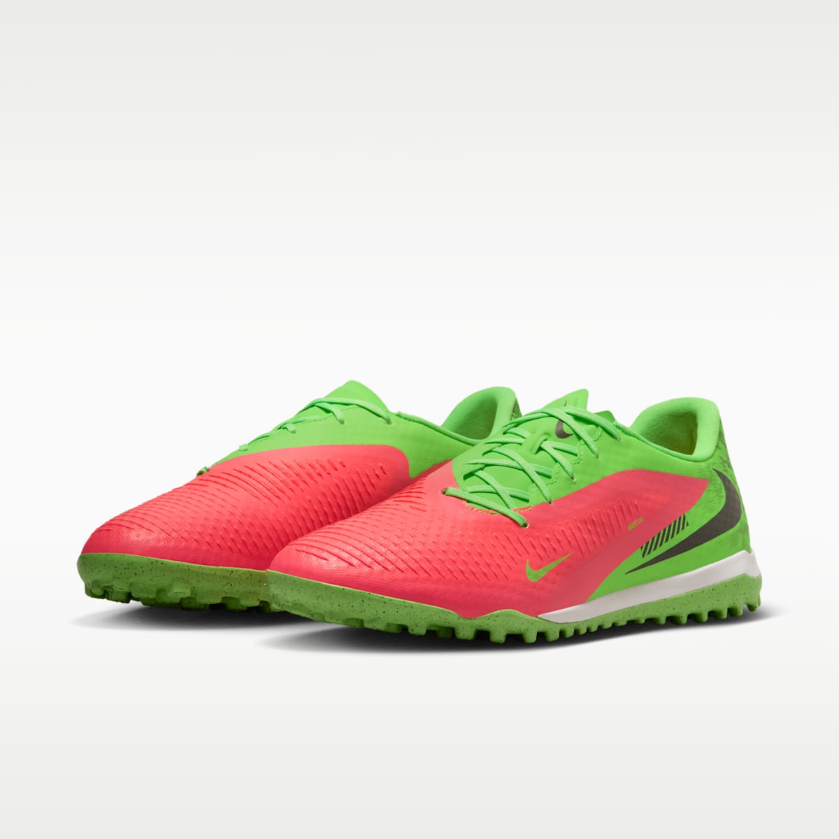 Nike Phantom 6 Low Academy "Erling Haaland" Turf Soccer Shoes - Hot Punch/Green Strike/Black - Image 5