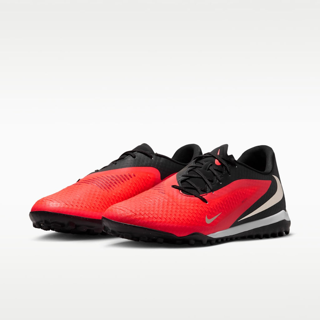 Women's Nike Phantom 6 Low Academy Turf Soccer Shoes - Bright Crimson/Black/Blur