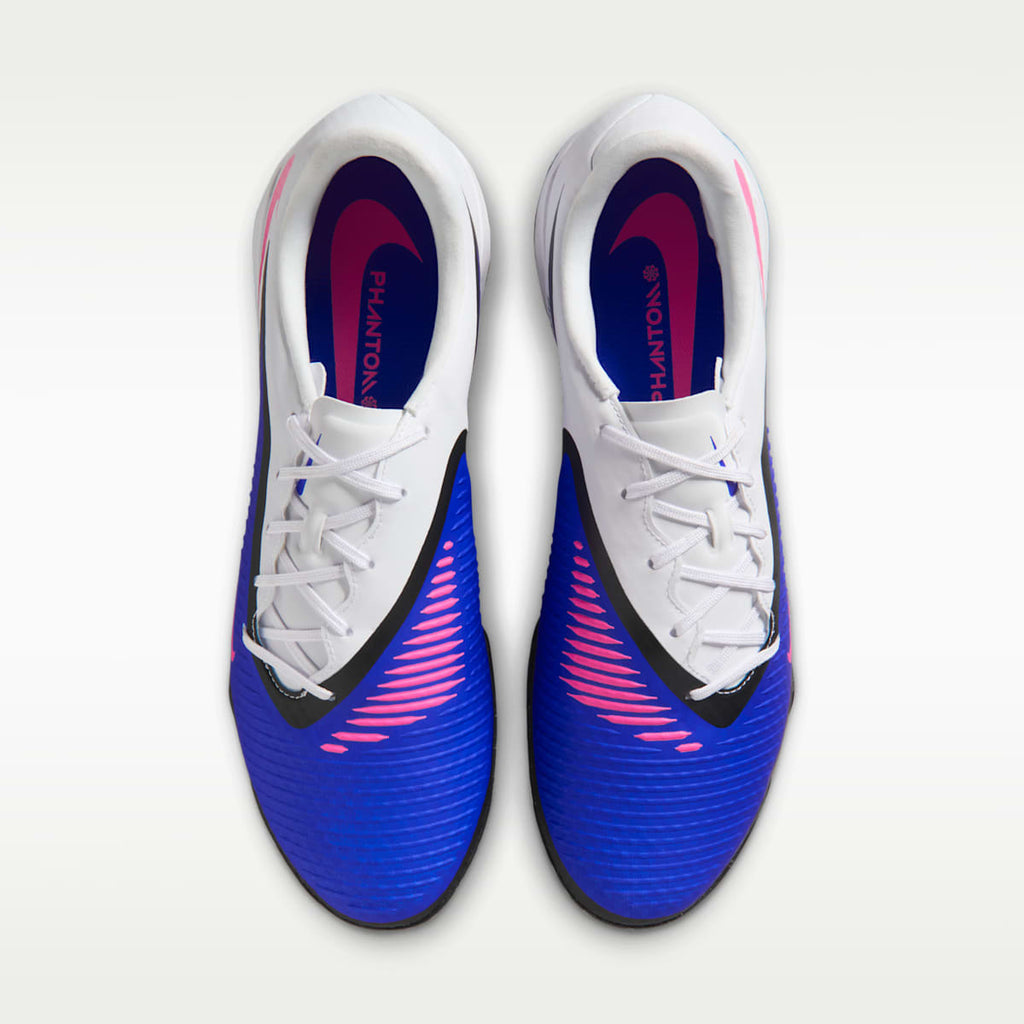 Nike Phantom 6 Low Academy Turf Soccer Shoes - Racer Blue/White/Pink Blast - Image 4