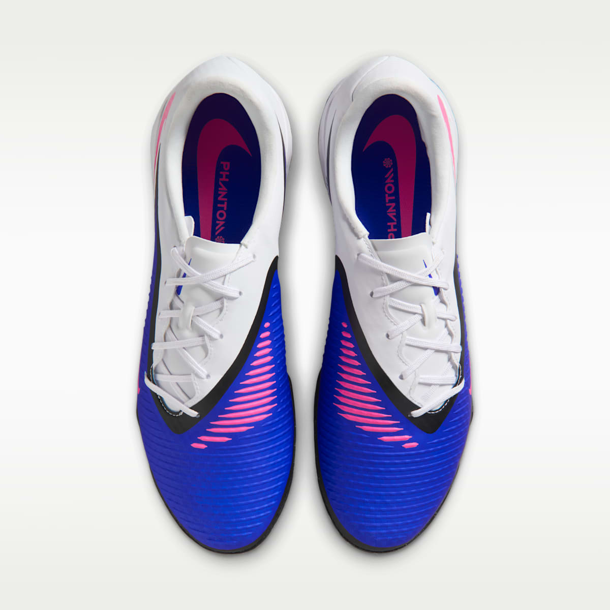 Nike Phantom 6 Low Academy Turf Soccer Shoes - Racer Blue/White/Pink Blast - Image 4