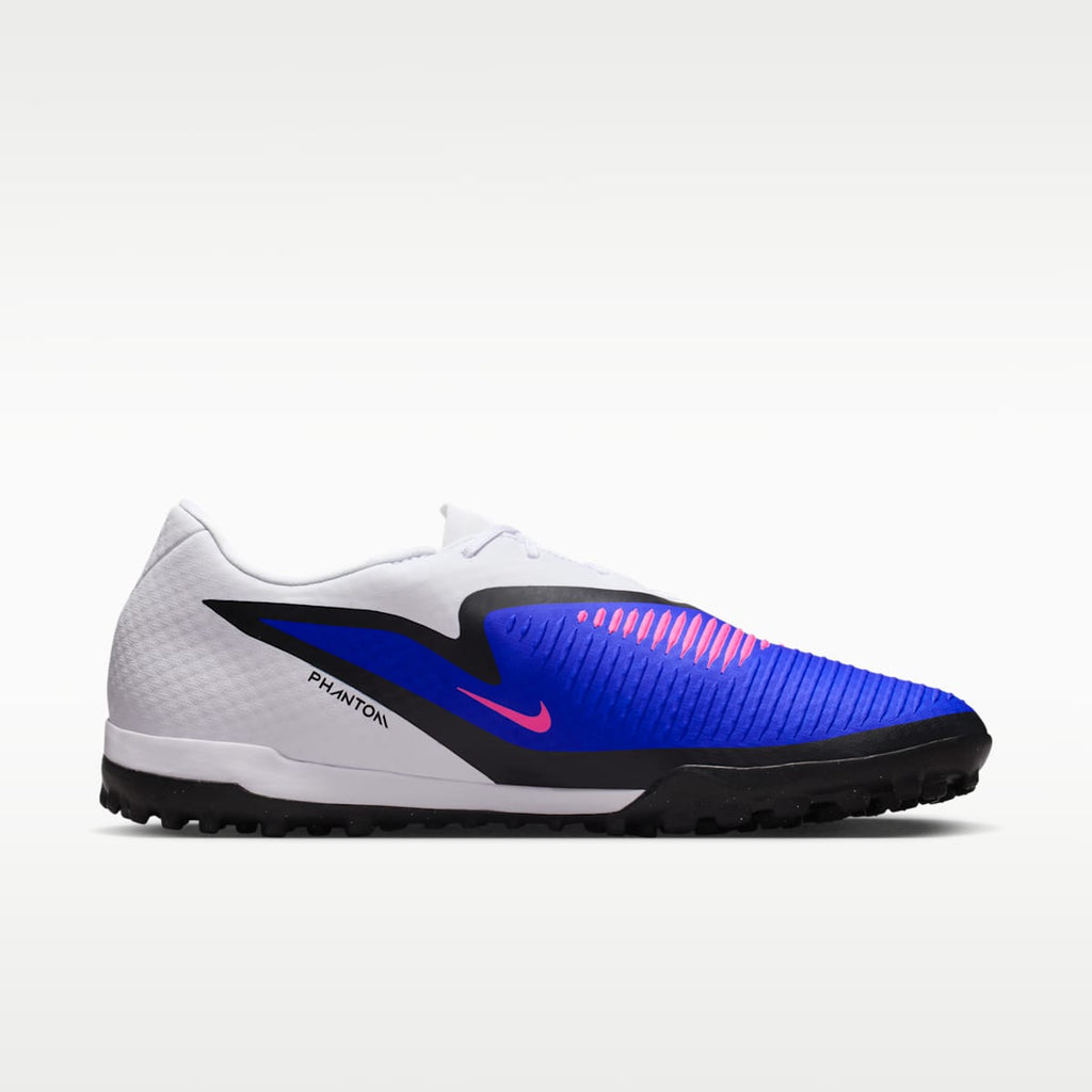 Nike Phantom 6 Low Academy Turf Soccer Shoes - Racer Blue/White/Pink Blast - Image 3