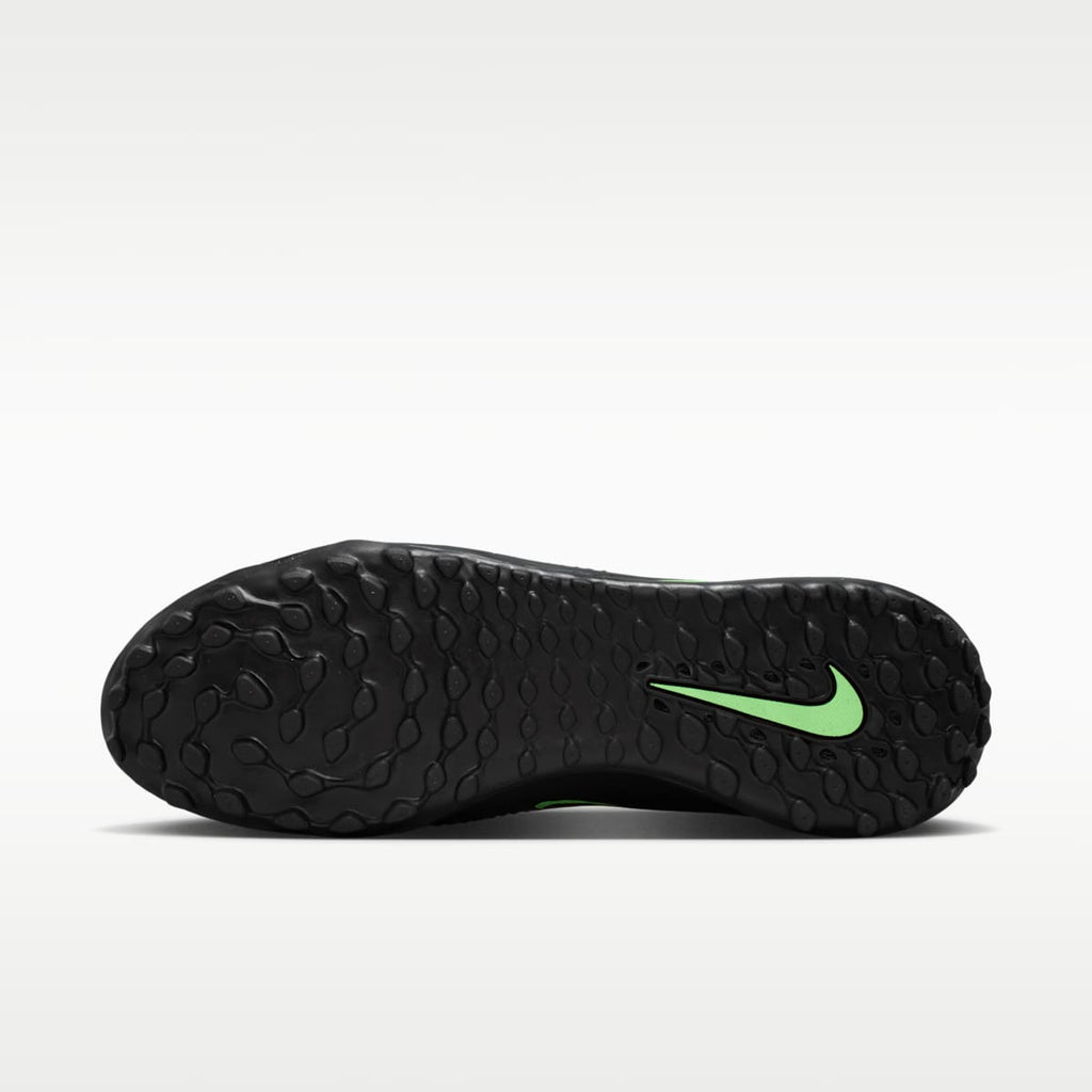 Nike Phantom 6 Low Academy Turf Soccer Shoes - Black/Black/Illusion Green - Image 2