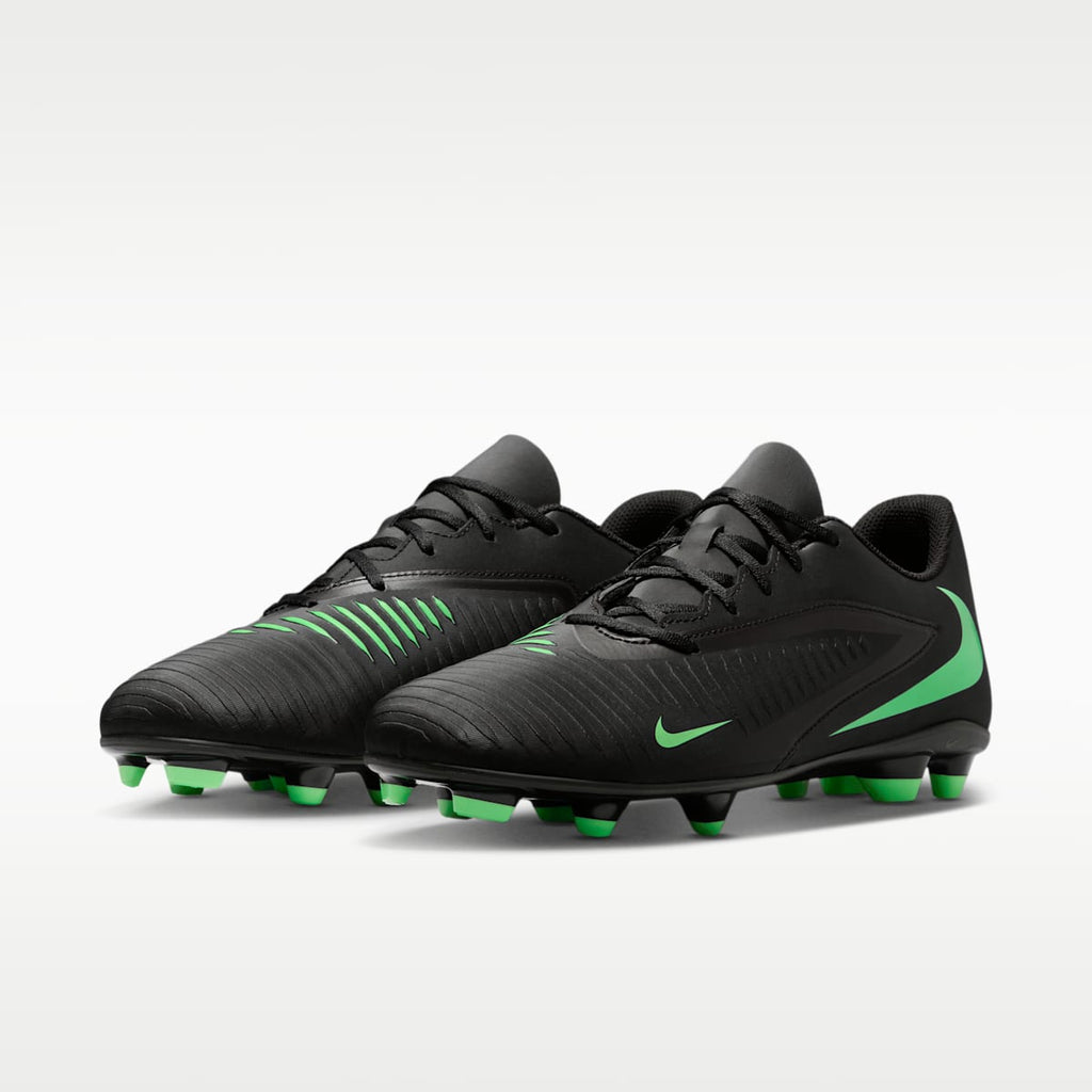 Nike Phantom 6 Low Club Multi-Ground Soccer Cleats - Black/Black/Illusion Green - Image 5