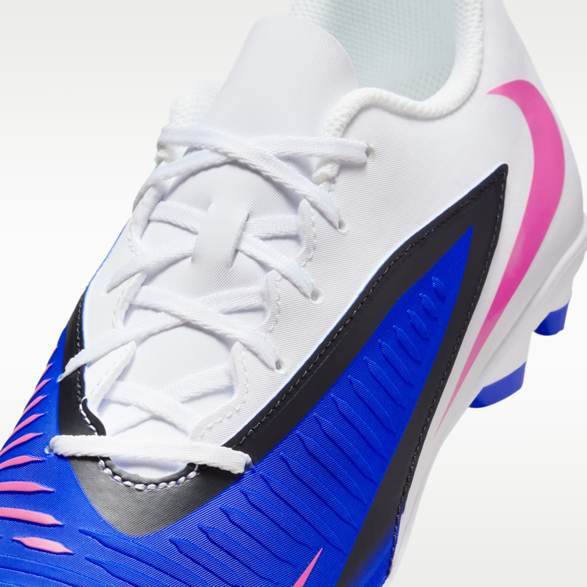 Nike Phantom 6 Low Club Multi-Ground Soccer Cleats - Racer Blue/White/Pink Blast - Image 8