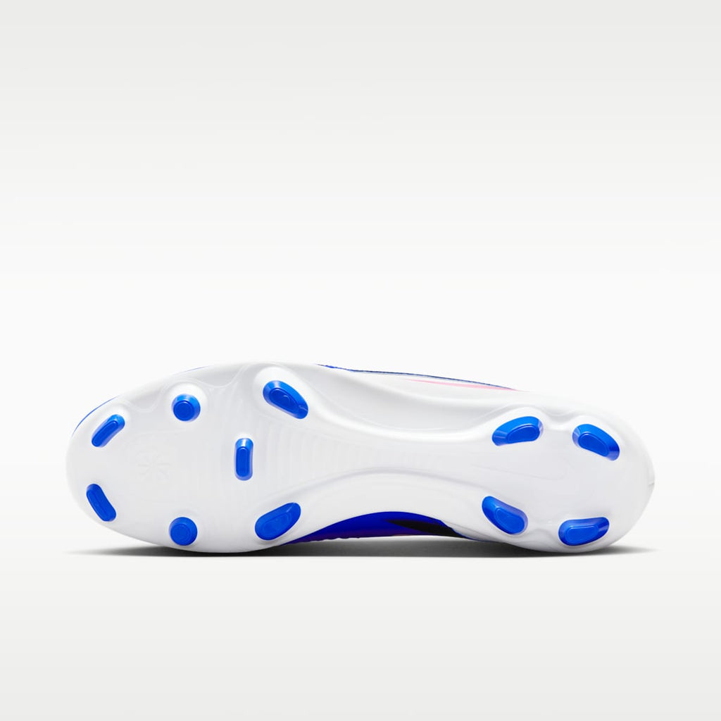 Nike Phantom 6 Low Club Multi-Ground Soccer Cleats - Racer Blue/White/Pink Blast - Image 2