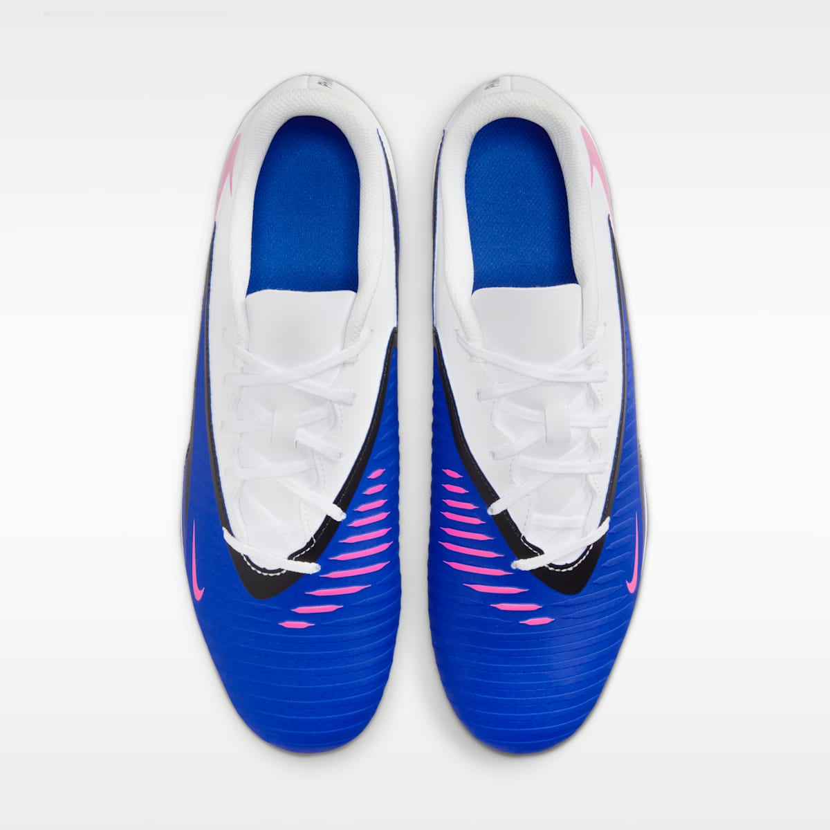 Nike Phantom 6 Low Club Multi-Ground Soccer Cleats - Racer Blue/White/Pink Blast - Image 4