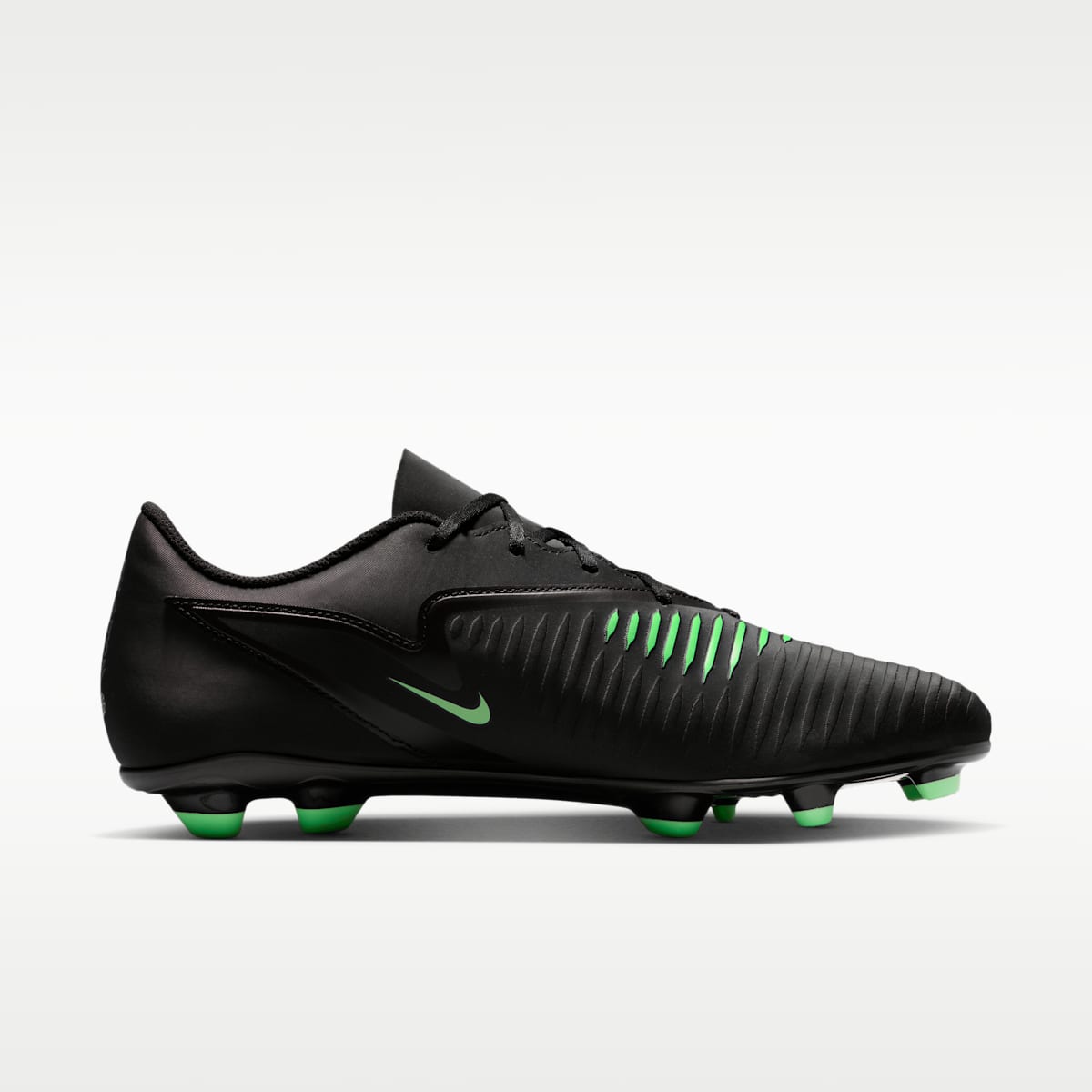 Nike Phantom 6 Low Club Multi-Ground Soccer Cleats - Black/Black/Illusion Green - Image 3