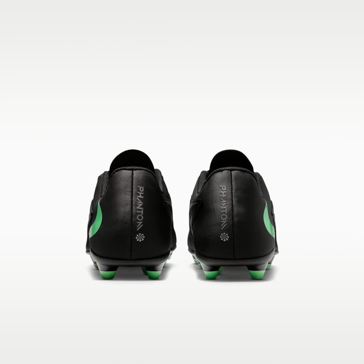 Nike Phantom 6 Low Club Multi-Ground Soccer Cleats - Black/Black/Illusion Green - Image 6
