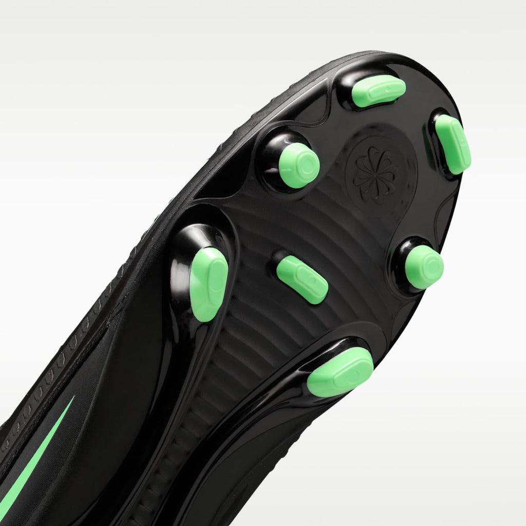 Nike Phantom 6 Low Club Multi-Ground Soccer Cleats - Black/Black/Illusion Green - Image 7