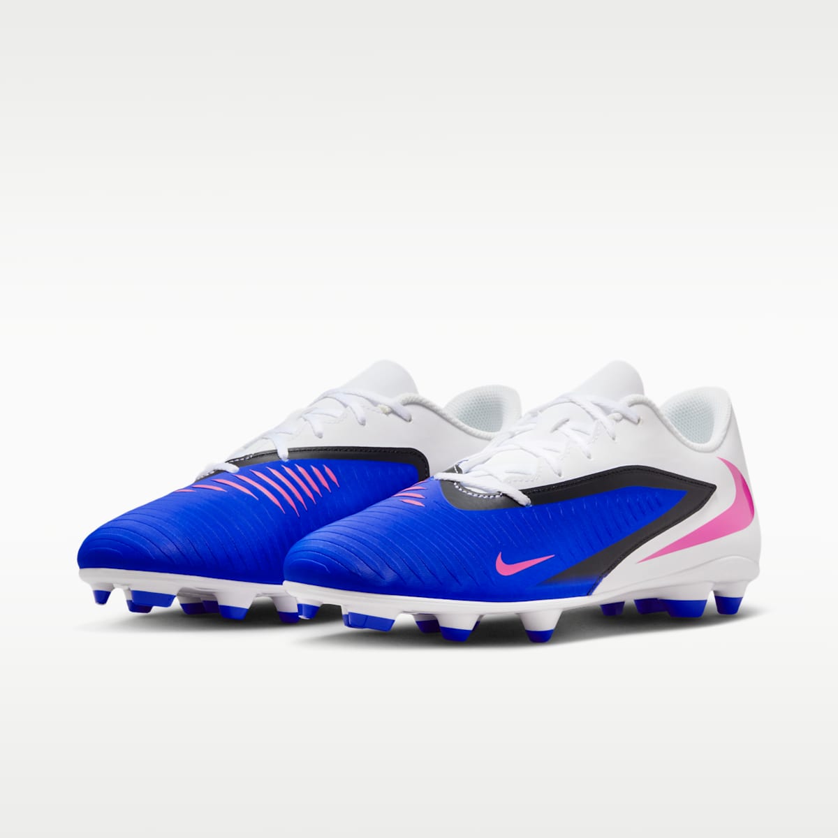 Nike Phantom 6 Low Club Multi-Ground Soccer Cleats - Racer Blue/White/Pink Blast - Image 5