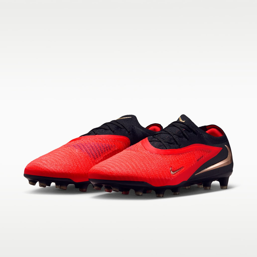 Nike Phantom 6 Low Elite Artificial-Grass Soccer Cleats - Bright Crimson/Bright Crimson/Black - Image 5