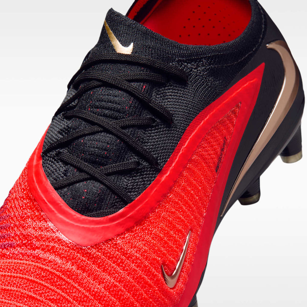 Nike Phantom 6 Low Elite Artificial-Grass Soccer Cleats - Bright Crimson/Bright Crimson/Black - Image 8