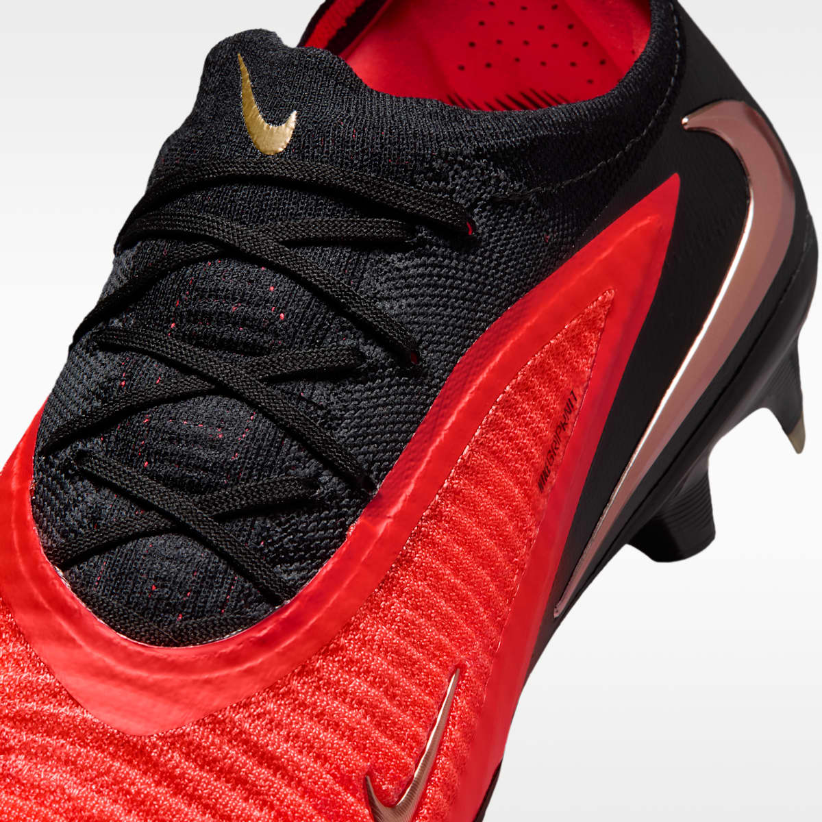 Nike Phantom 6 Low Elite Firm-Ground Soccer Cleats - Bright Crimson/Bright Crimson/Black - Image 8