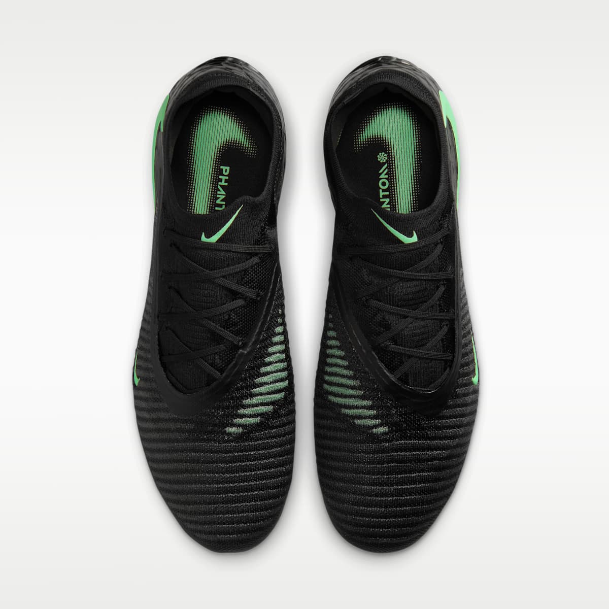 Nike Phantom 6 Low Elite Firm-Ground Soccer Cleats - Black/Black/Illusion Green - Image 4