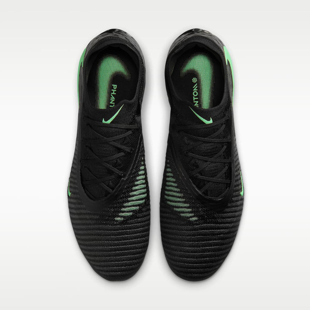 Women's Nike Phantom 6 Low Elite Firm-Ground Soccer Cleats - Black/Black/Illusion Green