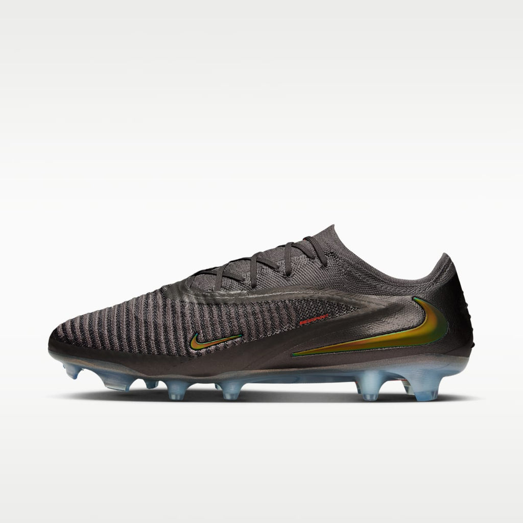 Nike Phantom 6 Low Elite LV8 Firm-Ground Soccer Cleats - Medium Ash/Black/Gold Amber - Image 1