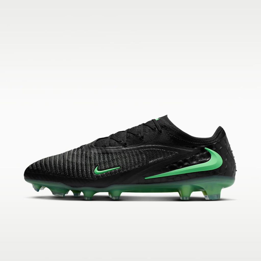 Women's Nike Phantom 6 Low Elite Firm-Ground Soccer Cleats - Black/Black/Illusion Green