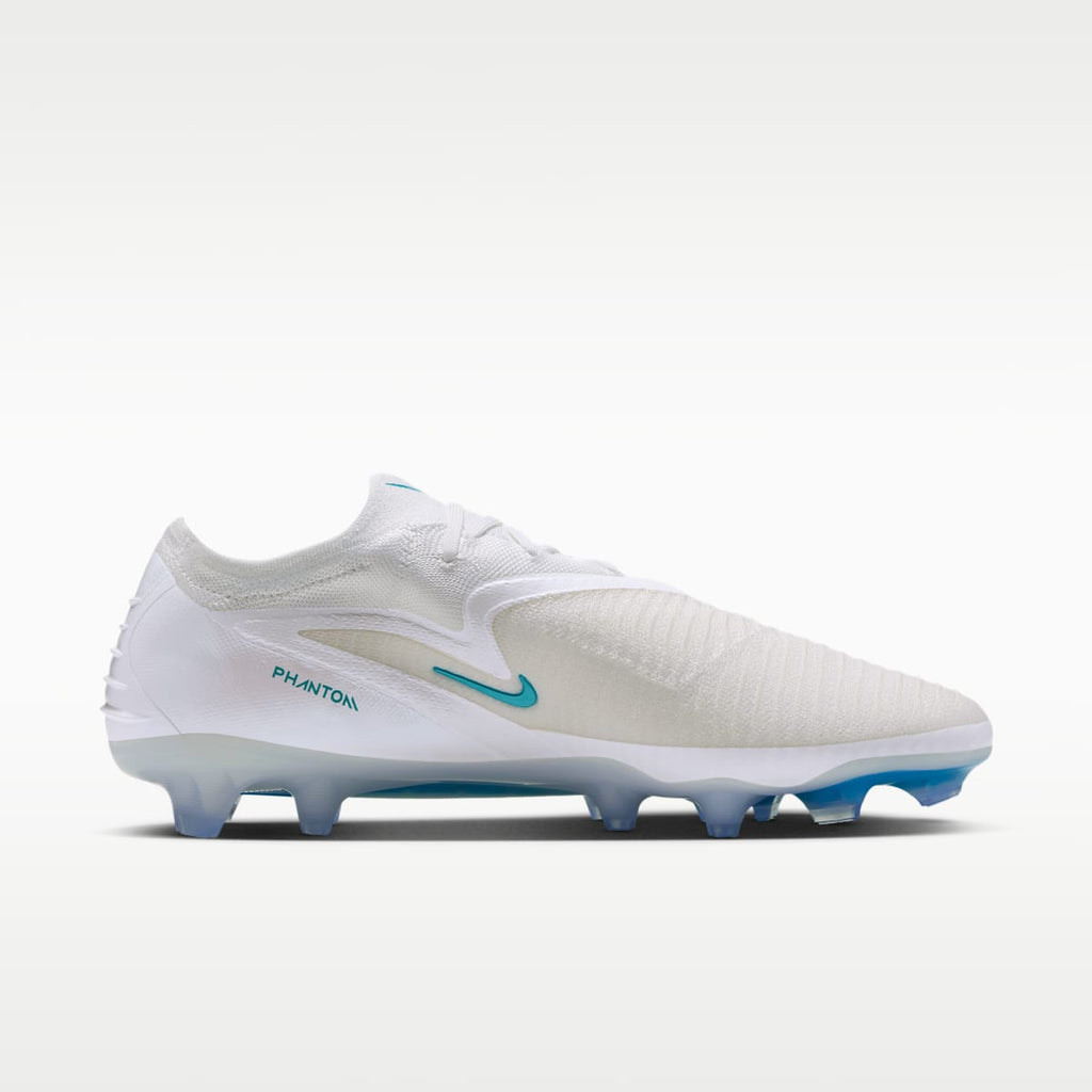 Women's Nike Phantom 6 Low Elite Firm-Ground Soccer Cleats - White/White/Dusty Cactus