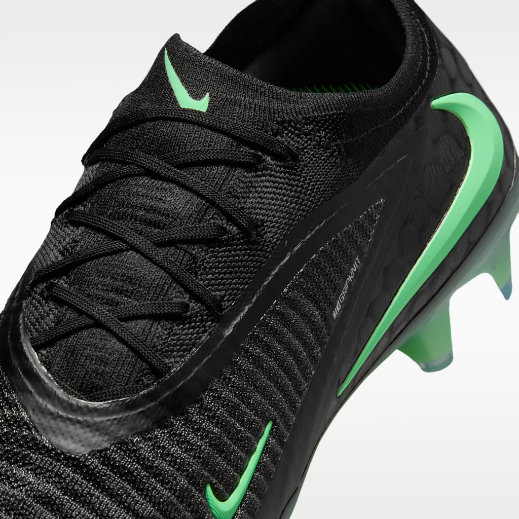 Women's Nike Phantom 6 Low Elite Firm-Ground Soccer Cleats - Black/Black/Illusion Green
