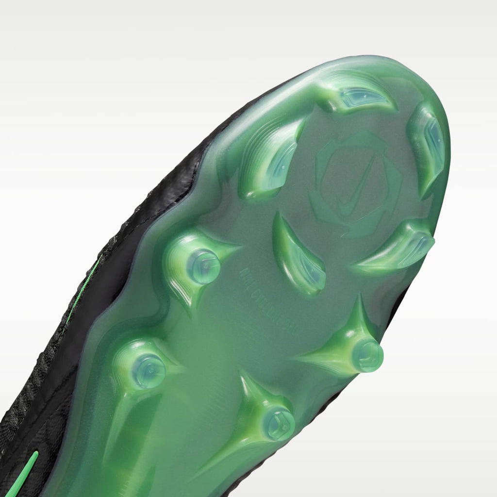 Women's Nike Phantom 6 Low Elite Firm-Ground Soccer Cleats - Black/Black/Illusion Green