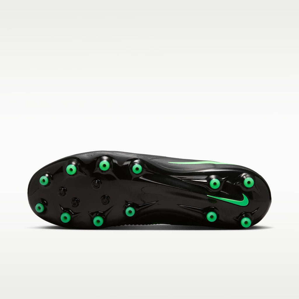 Nike Phantom 6 Low Pro Artificial-Grass Soccer Cleats - Black/Black/Illusion Green - Image 2