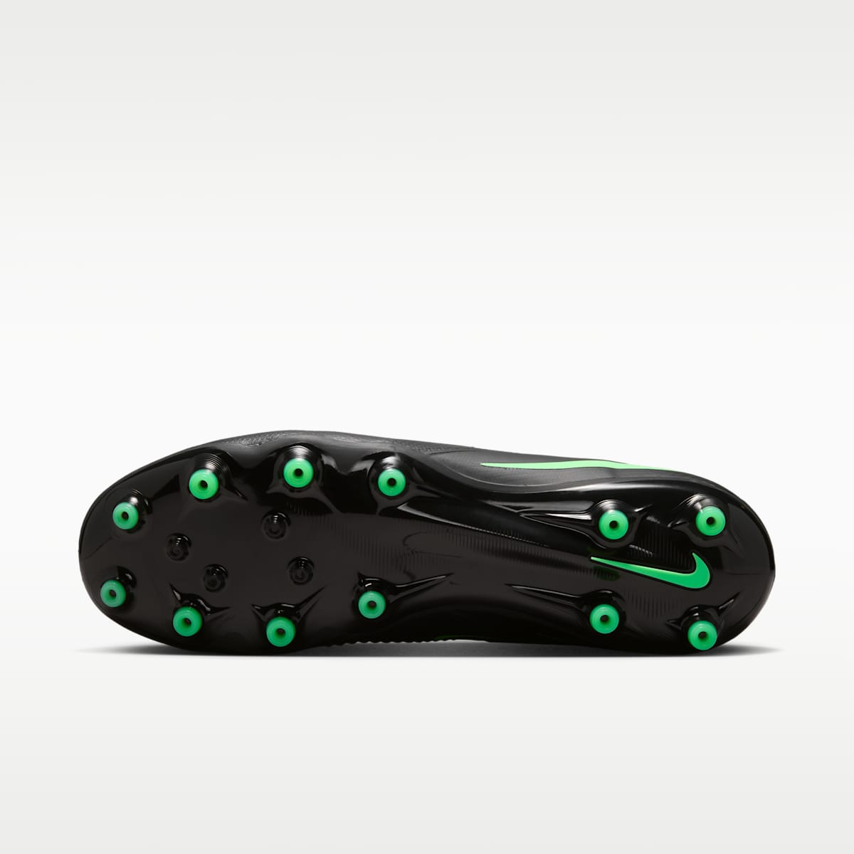 Nike Phantom 6 Low Pro Artificial-Grass Soccer Cleats - Black/Black/Illusion Green - Image 2