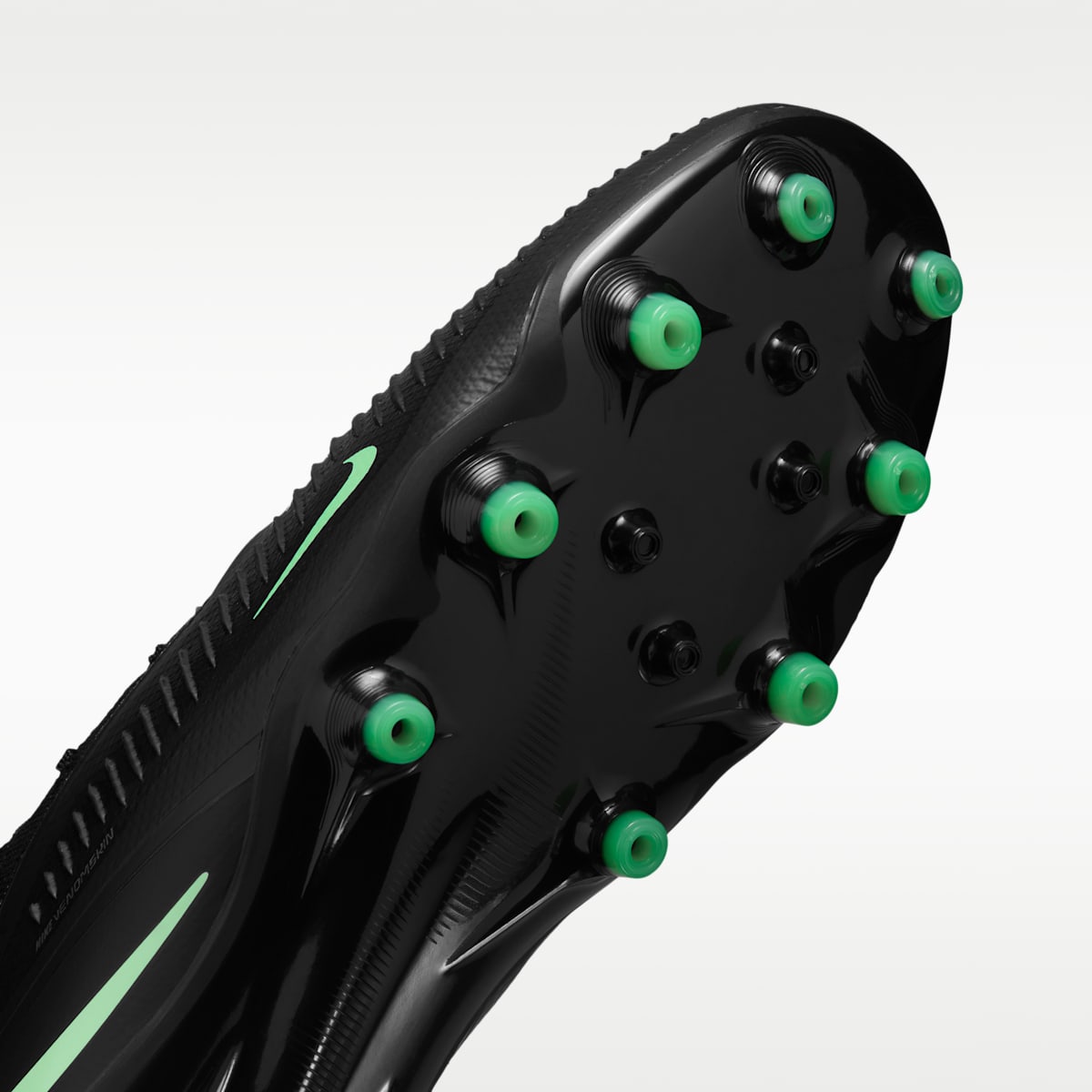 Nike Phantom 6 Low Pro Artificial-Grass Soccer Cleats - Black/Black/Illusion Green - Image 7
