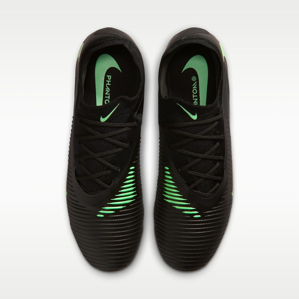 Nike Phantom 6 Low Pro Artificial-Grass Soccer Cleats - Black/Black/Illusion Green - Image 4