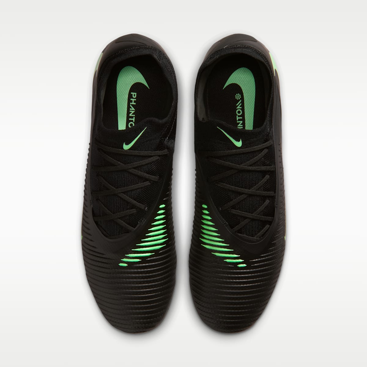 Nike Phantom 6 Low Pro Artificial-Grass Soccer Cleats - Black/Black/Illusion Green - Image 4