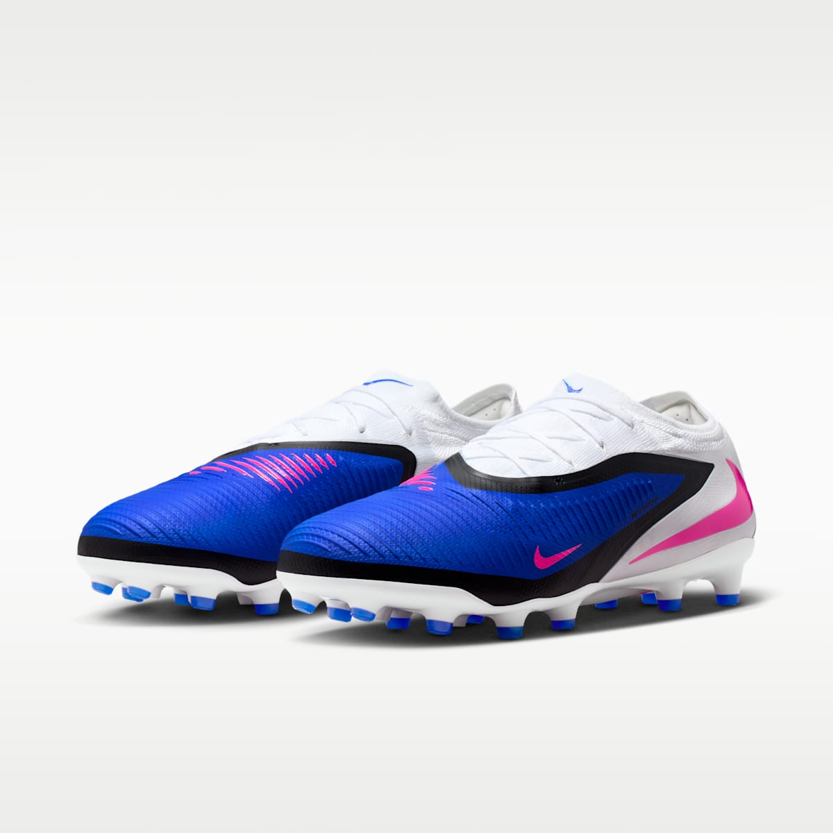Nike Phantom 6 Low Pro Artificial-Grass Soccer Cleats - Racer Blue/White/Pink Blast - Image 5