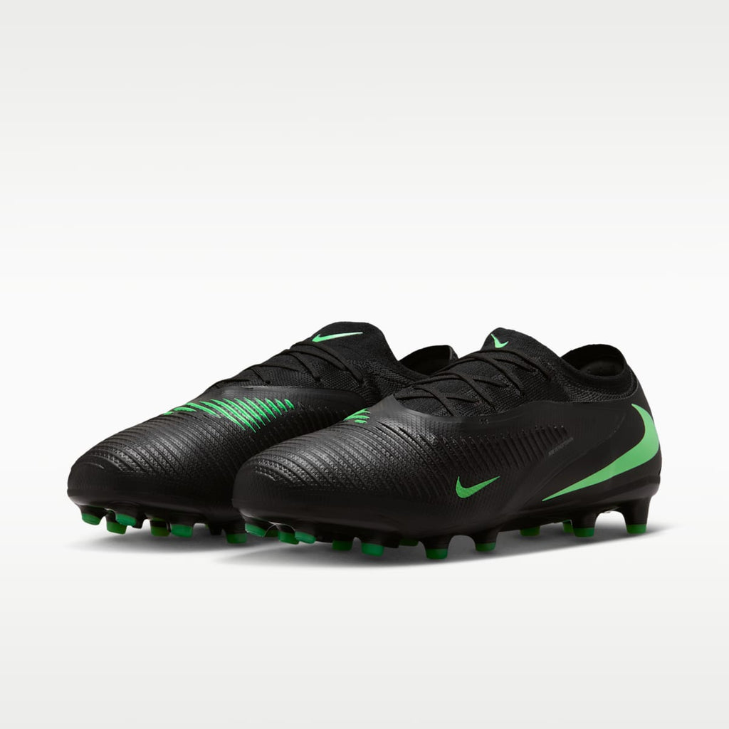Women's Nike Phantom 6 Low Pro Artificial-Grass Soccer Cleats - Black/Black/Illusion Green