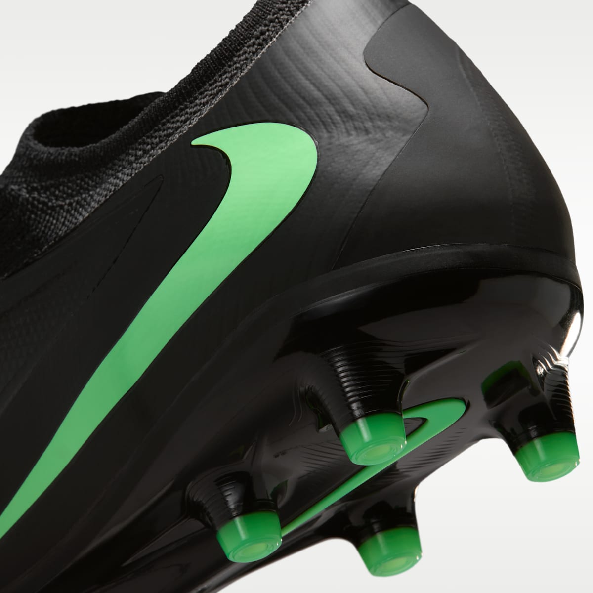 Nike Phantom 6 Low Pro Artificial-Grass Soccer Cleats - Black/Black/Illusion Green - Image 9