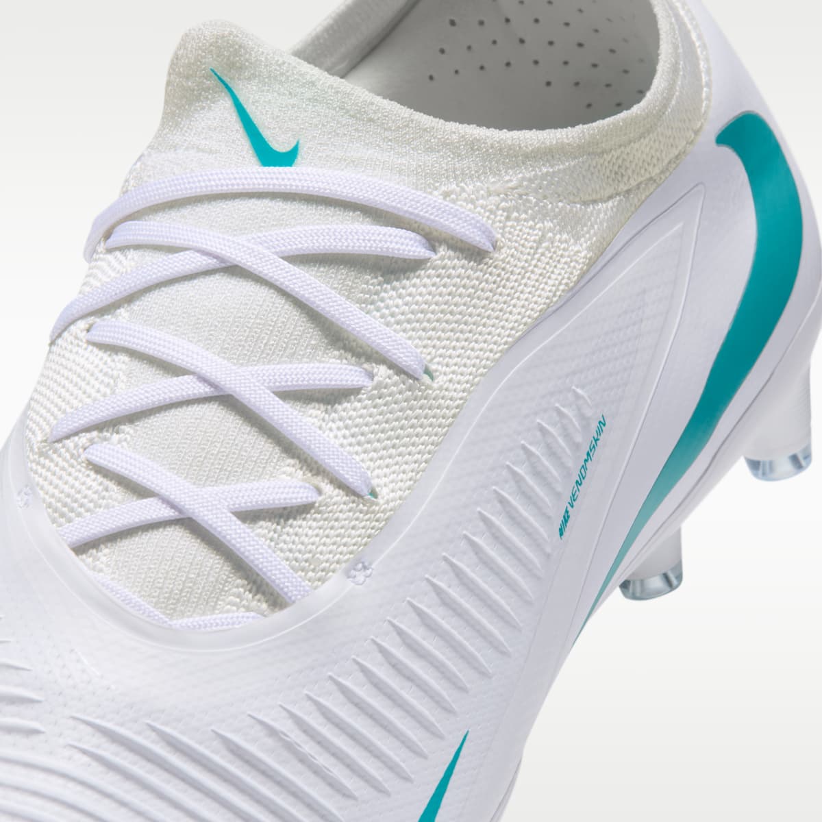 Nike Phantom 6 Low Pro Artificial-Grass Soccer Cleats - White/White/Dusty Cactus - Image 8