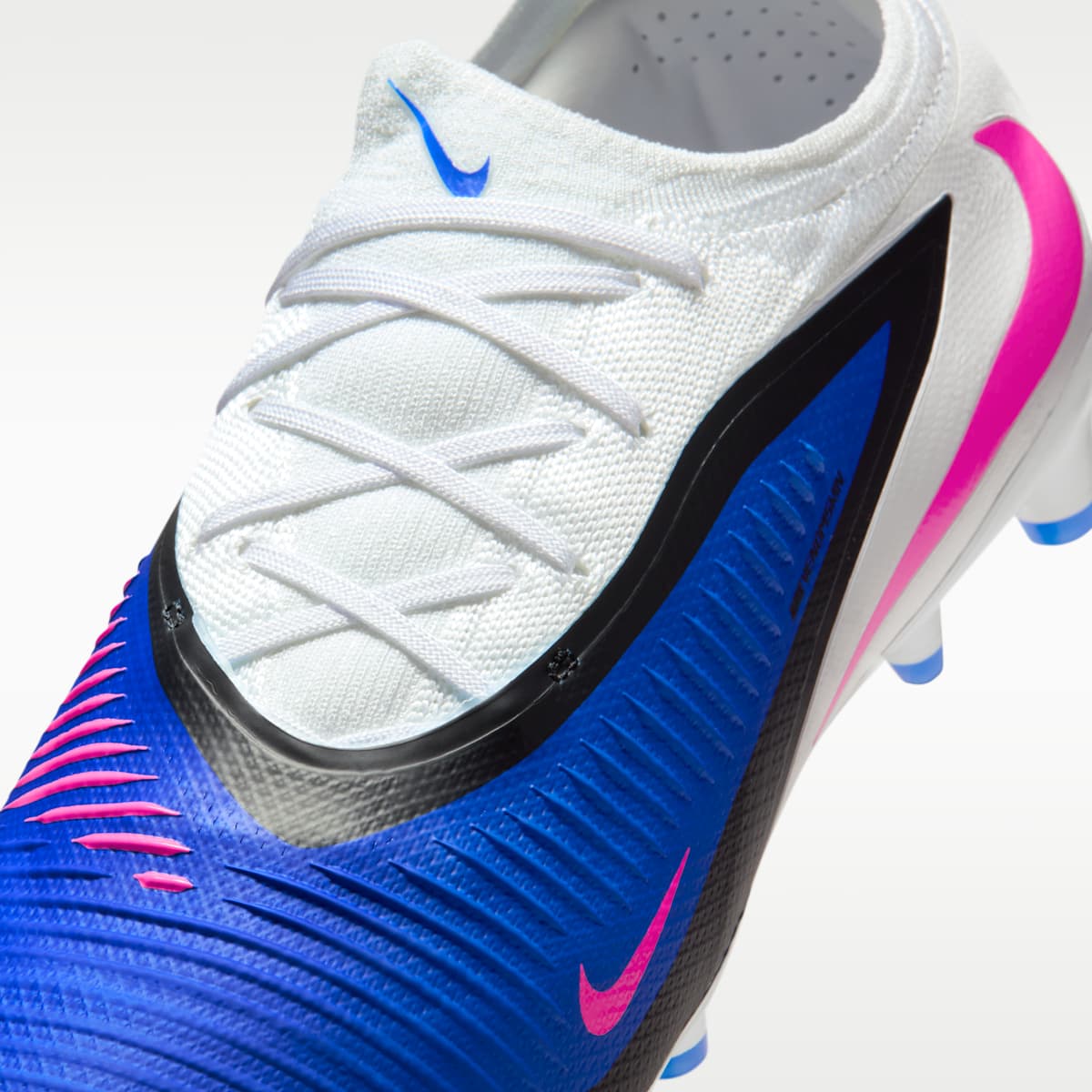 Nike Phantom 6 Low Pro Artificial-Grass Soccer Cleats - Racer Blue/White/Pink Blast - Image 8