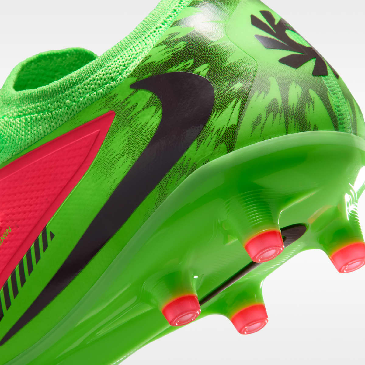 Nike Phantom 6 Low Pro "Erling Haaland" Artificial-Grass Soccer Cleats - Hot Punch/Green Strike/Black - Image 9