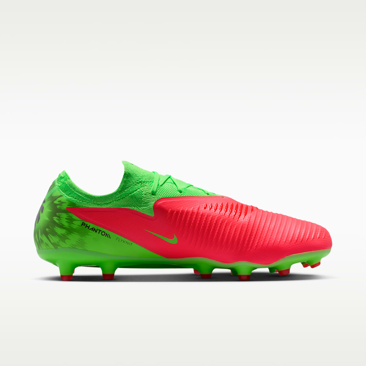 Women's Nike Phantom 6 Low Pro "Erling Haaland" Artificial-Grass Soccer Cleats - Hot Punch/Green Strike/Black