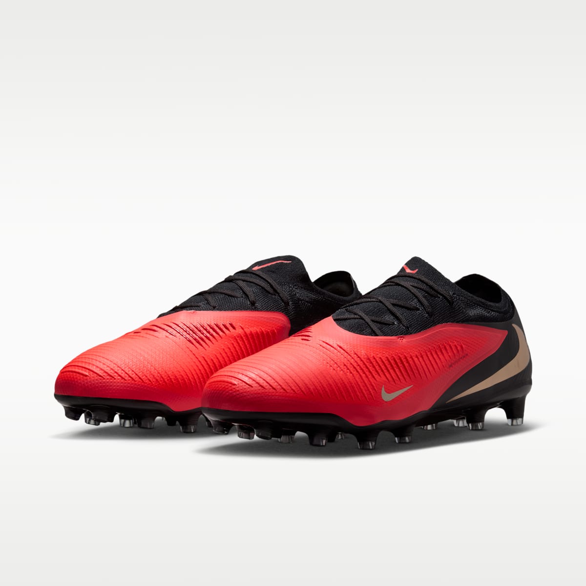 Nike Phantom 6 Low Pro Artificial-Grass Soccer Cleats - Bright Crimson/Bright Crimson/Black - Image 5