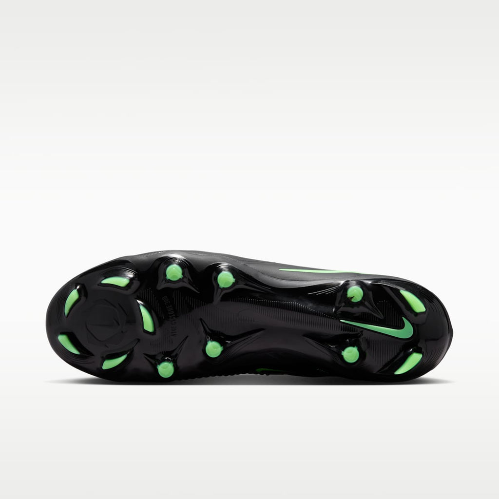 Nike Phantom 6 Low Pro Firm-Ground Soccer Cleats - Black/Black/Illusion Green - Image 2