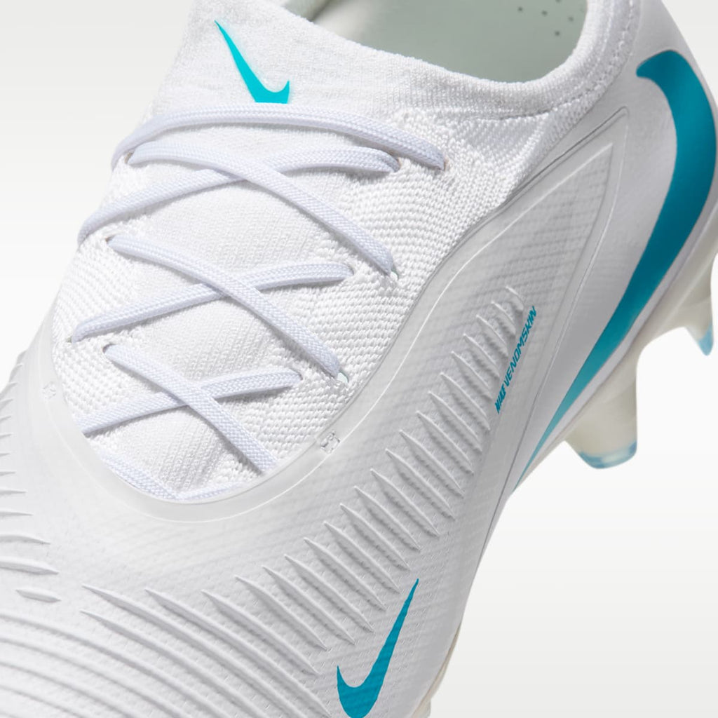 Nike Phantom 6 Low Pro Firm-Ground Soccer Cleats - White/White/Dusty Cactus - Image 8