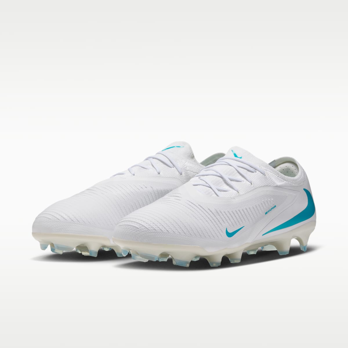 Nike Phantom 6 Low Pro Firm-Ground Soccer Cleats - White/White/Dusty Cactus - Image 5