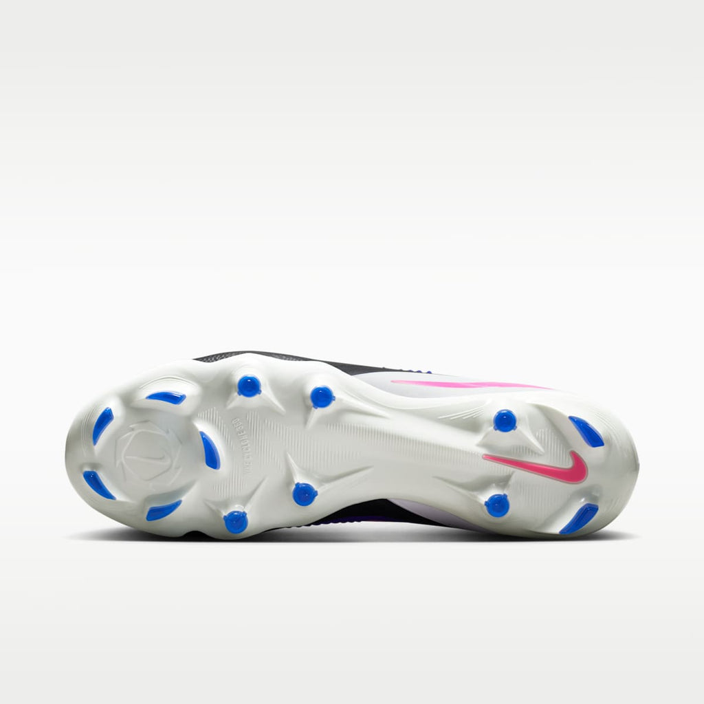 Nike Phantom 6 Low Pro Firm-Ground Soccer Cleats - Racer Blue/White/Pink Blast - Image 2