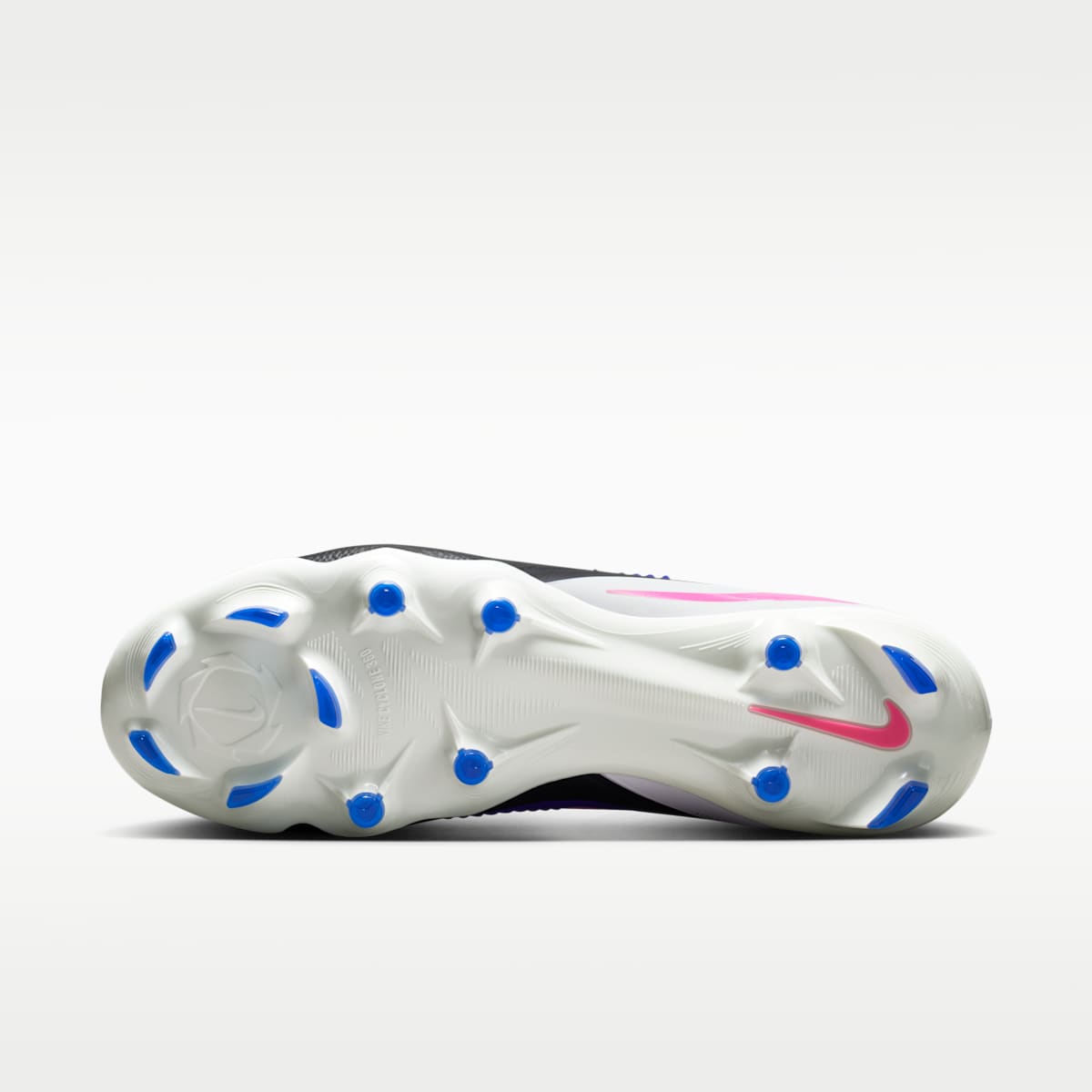 Nike Phantom 6 Low Pro Firm-Ground Soccer Cleats - Racer Blue/White/Pink Blast - Image 2