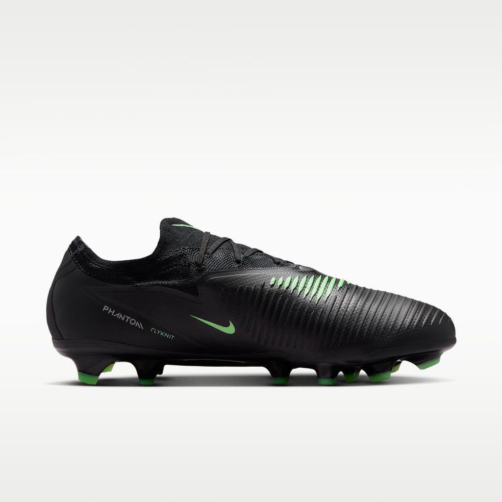 Nike Phantom 6 Low Pro Firm-Ground Soccer Cleats - Black/Black/Illusion Green - Image 3