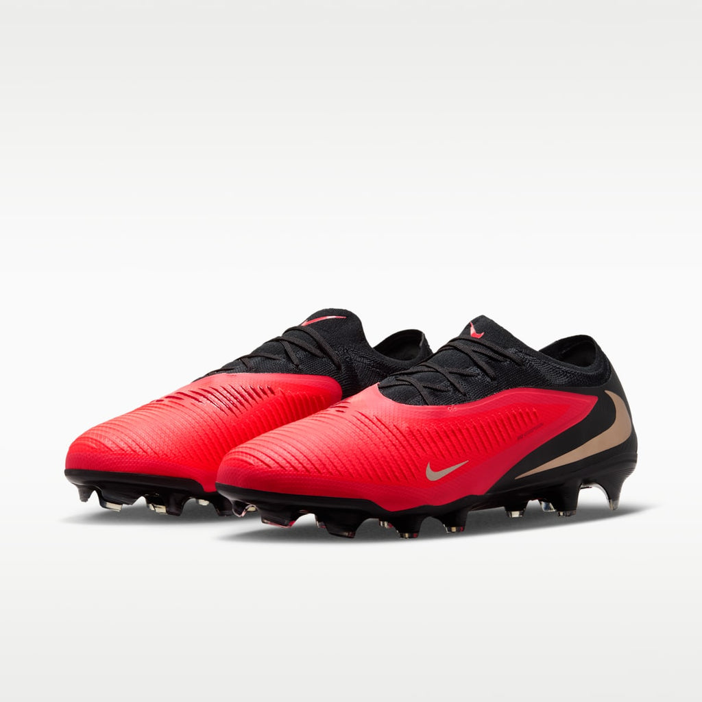 Nike Phantom 6 Low Pro Firm-Ground Soccer Cleats - Bright Crimson/Bright Crimson/Black - Image 5