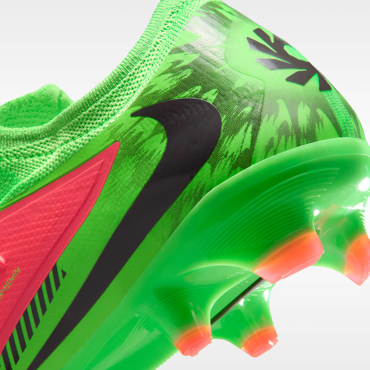Nike Phantom 6 Low Pro "Erling Haaland" Firm-Ground Soccer Cleats - Hot Punch/Green Strike/Black - Image 9